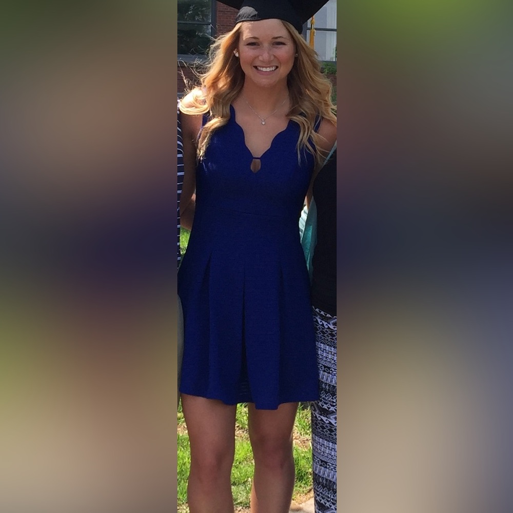 Elegant Blue Sleeveless Dress